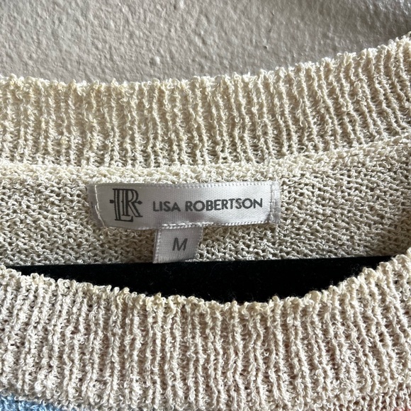 Lisa Robertson Pastel American Flag Pattern Knit Pullover Sweater Womens Medium - Picture 5 of 8